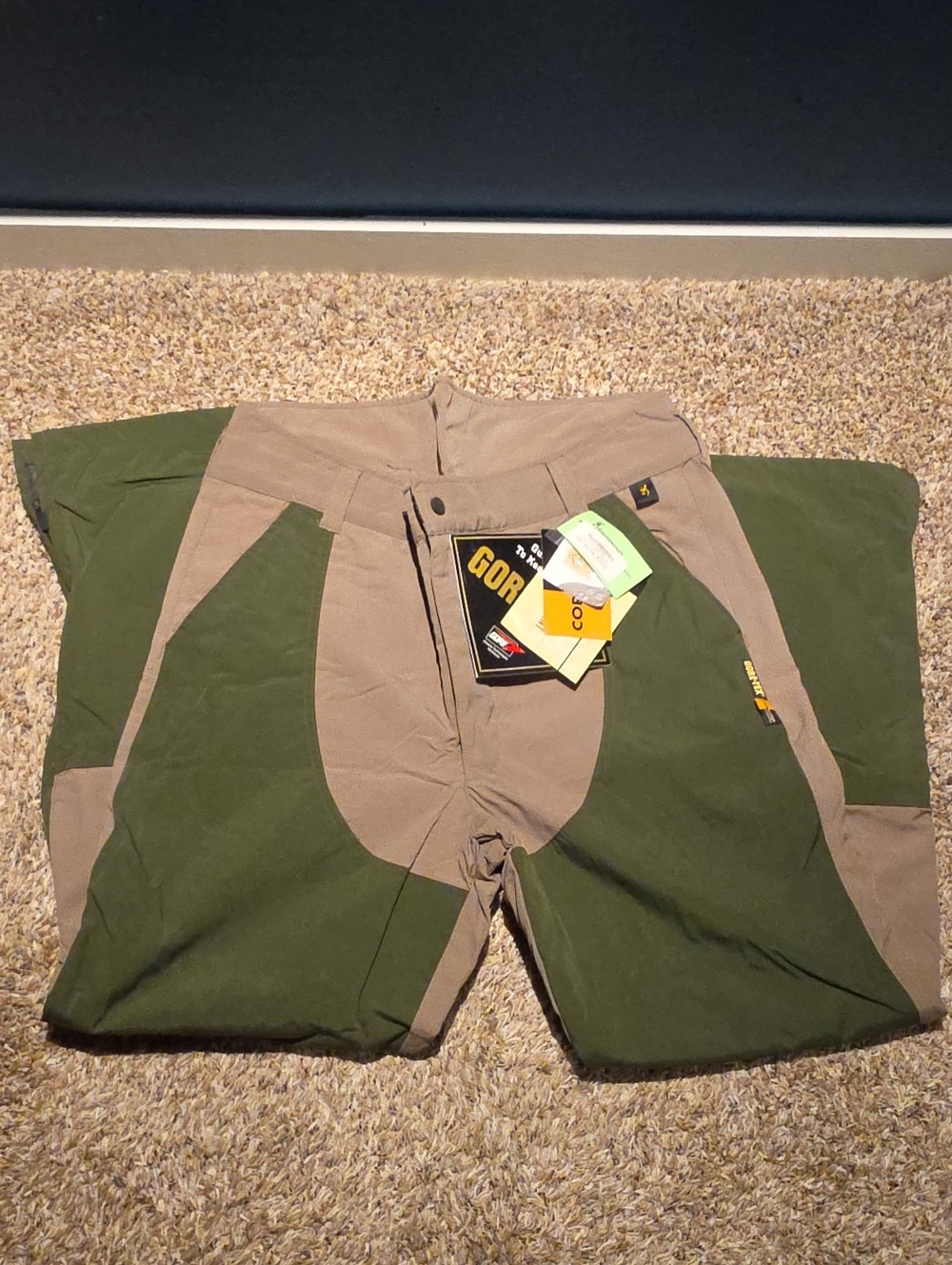 Briwning Upland Gore-Tex Pants Cordura DuPont XL Green Tan Teflon